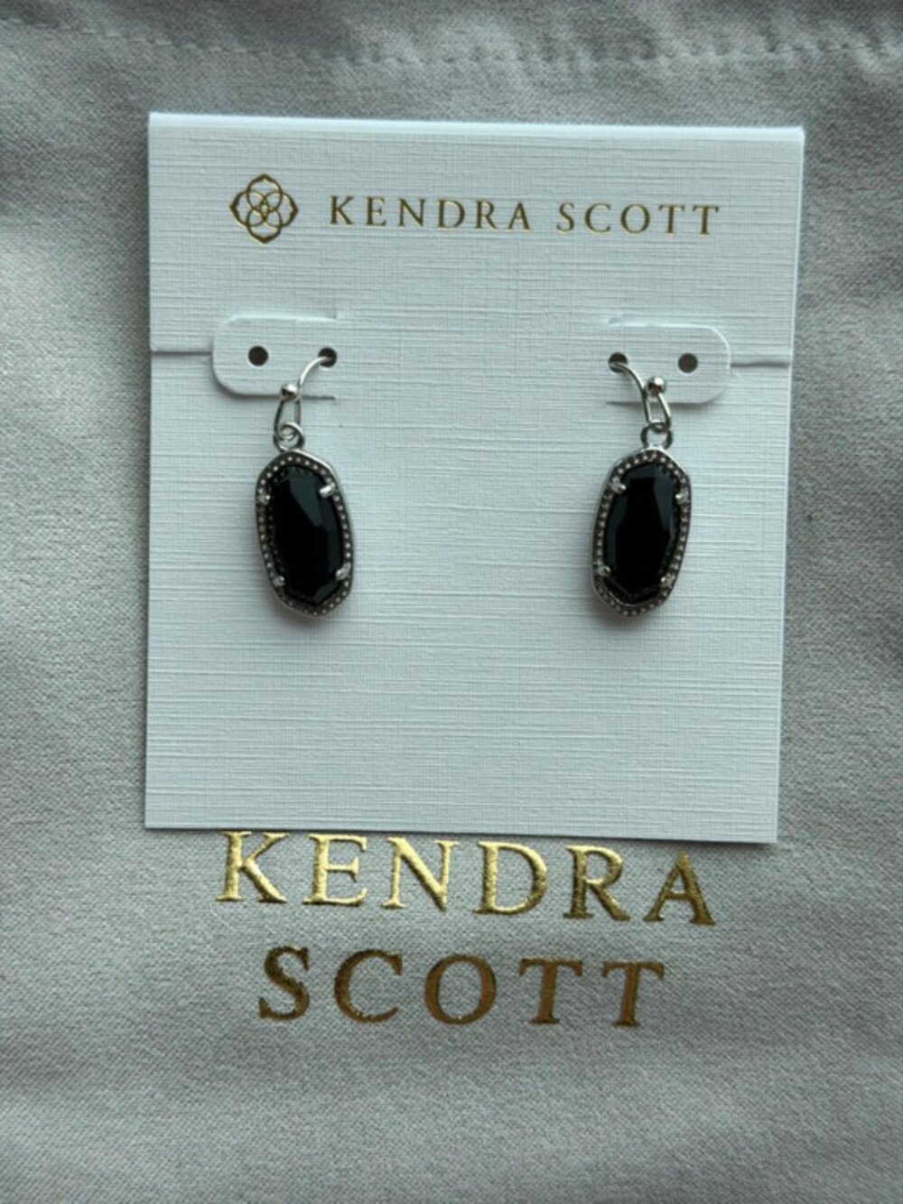 Kendra Scott Black Pendant Earrings